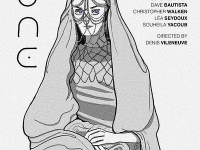 Dune Poster challenge characterdesign comic competition digital dune part 2 dunefanart illustration ladyjessica manga posterdesign rebbeccaferguson scifi