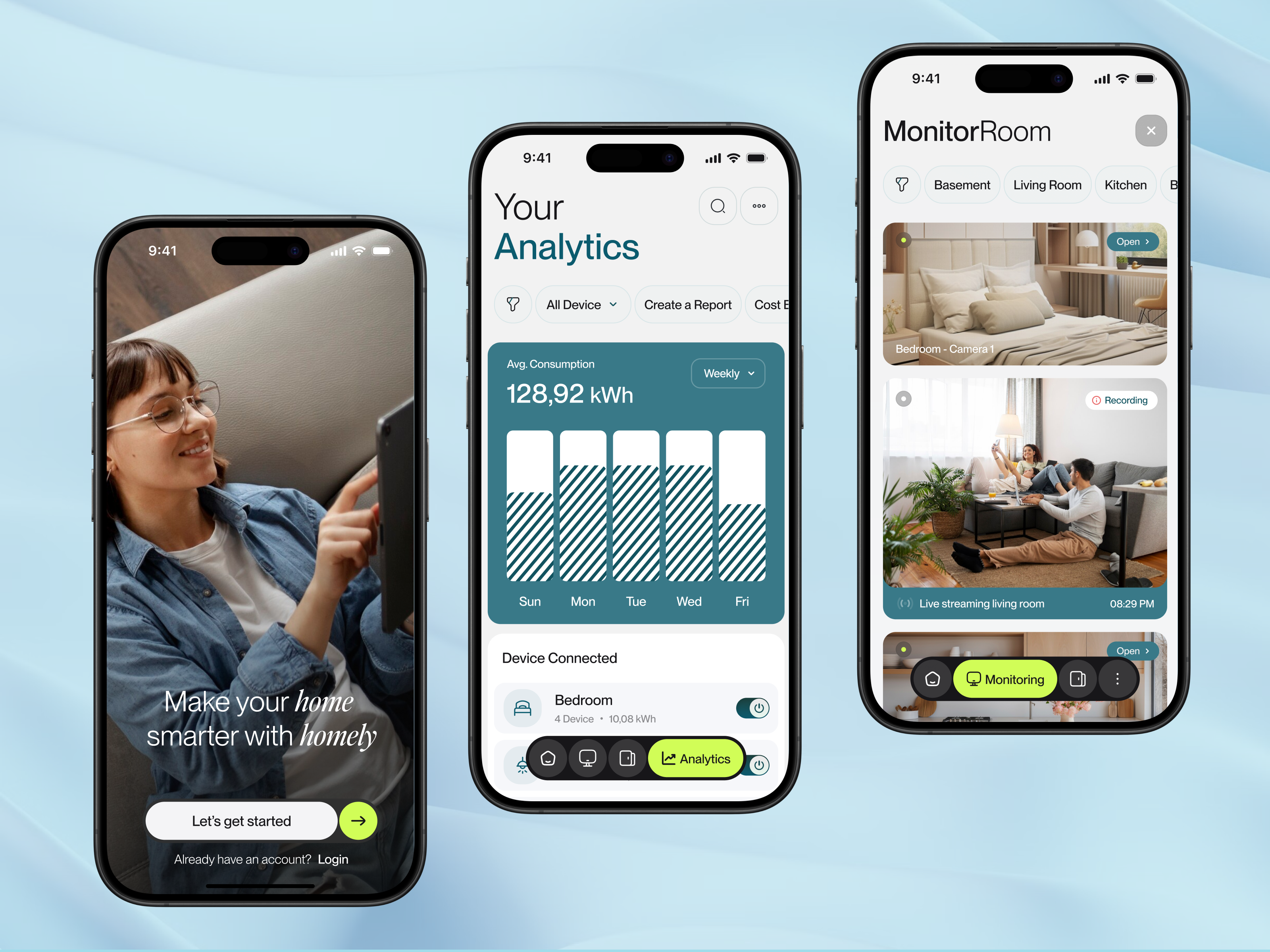 Homely - Mobile Smarthome branding clean control home design emura home household iot mobile mobile animation remote control saas smart home app smarthome tech app ui uiux ux web website