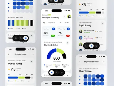 Workforce - HR Management Apps analytics app design apps component dashboard data employee hiring human resource icon jobhunter management mobile apps mobile responsive organization payroll product design ui ux visualization