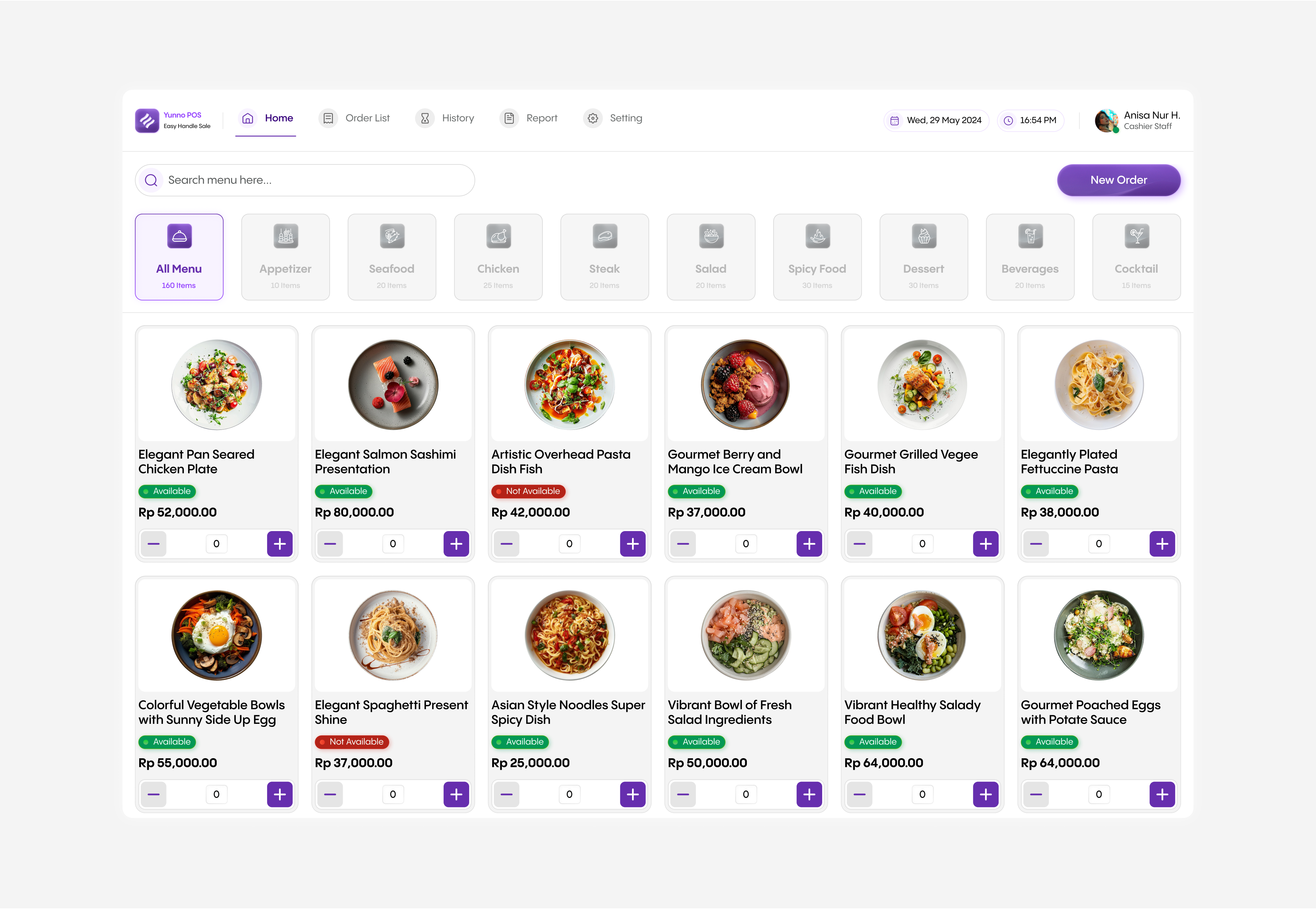 Example of Point of Sales - Restaurant POS Dashboard 🍽️