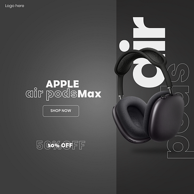 Apple Earphones Poster Design graphic design ui
