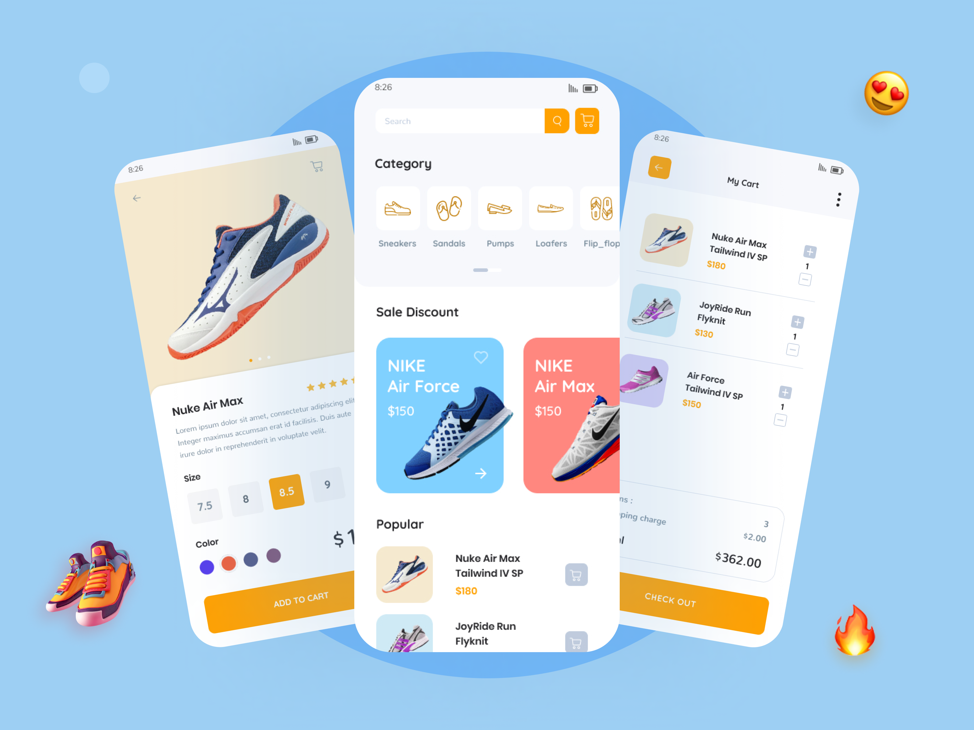 Shoes Ecommerce mobile apps. by Md Sakib for Pixency on Dribbble