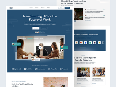 Hirify - HR Landing Page design typography ui de ux design