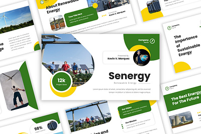 Senergy - Renewable Energy PowerPoint Template agency business clean creative design ecology energy green power powerpoint presentation renewable solar typography wind