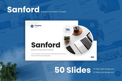 Sanford - Business PowerPoint Template agency business company corporate creative design pitch deck powerpoint presentation typography