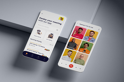 Video Meeting App app design chat app google meet redesign imo ios iphone meet meeting meeting app minimal mobile mobile app mobile app design mobile ui ui ux video meeting videochat whatsapp zoom zoom redesign