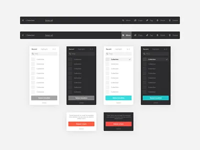 Dropmark — Item Navigation Bar app branding component design design system dropmark navigation navigation bar ui uiux