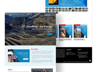 PT Geoffrey Esia Energy - Mining Consultant Website branding design graphic design ui ux