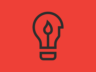 Idea Logo 2 branding flame graphic design head icon idea ideas logo match person start vector