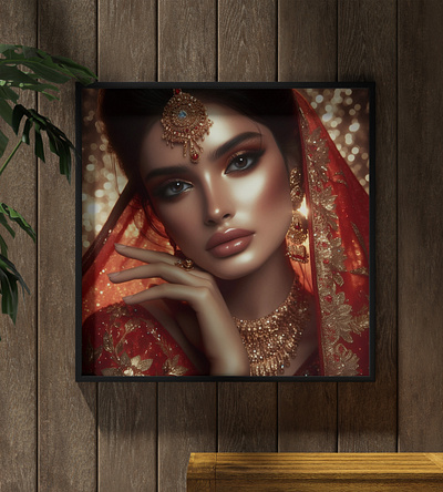 Luxurious Hijabi Queens #4 - Acrylic Glass Painting art design digital art graphic design paintings print