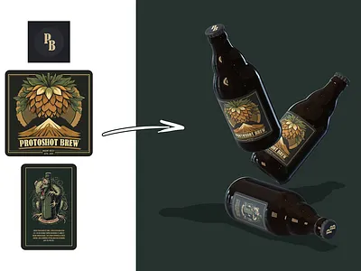 3D Mockups - Protoshot Photoshop Plugin 3d beer bottle brew extension mockup mockups model photoshop plugin protoshot uxp