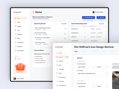 Dashboard Design For Video Conferencing Platform conferencing dashboard dashboard design icons illustration product product design reform user experience user interface video visual design web app web design