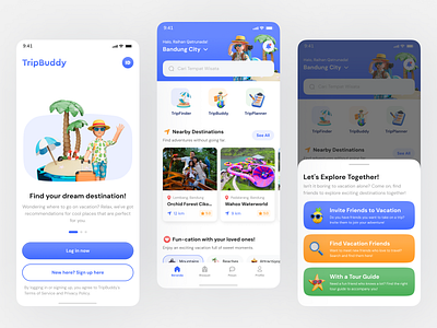 TripBuddy - Travel Mobile App android app design design ios mobile design tourism tourism app travel travel design travel mobile travel mobile app ui ui design ui ux design