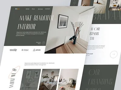 Interior Design Landing page agency architecture architecture design design interior interior architecture interior design interior web typography ui ux web website
