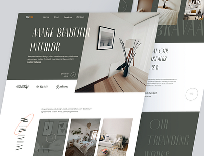 Interior Design Landing page agency architecture architecture design design interior interior architecture interior design interior web typography ui ux web website