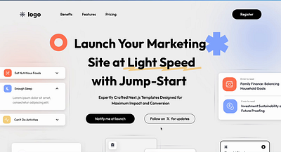 Flawless Motion: High-Performance Landing Page UI animation logo motion graphics ui