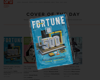 Fortune 500 Special Issue 3d 500 art direction blender cover fortune magazine type visual design