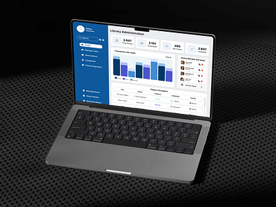 Dashboard Design for Librarian dashboard design ui uidesign uiux ux uxdesin website
