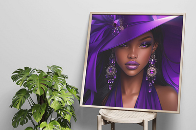 Luxurious Black Queens #14 - Acrylic Glass Painting art design digital art graphic design paintings print