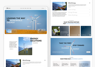 Solara - Renewable Energy Landing Page energy landing page renewable energy ui design