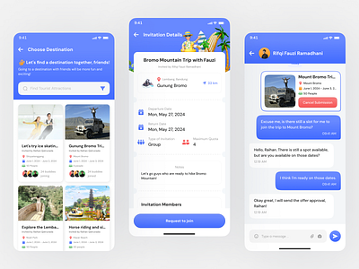 TripBuddy - Travel Mobile App android app app design design design ui illustration ios mobile design tourism tourism app travel ui ui design ui ux design ux design