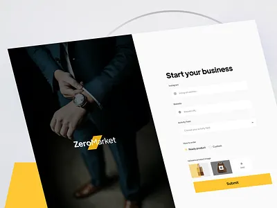ZeroMarket Ecommerce Marketplace - Start page ecommerce logo market online shop shop signup ui
