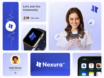 Nexura Branding - Finance animate b2b bank banking brand brand identity branding clean finance financial fintech investment modern money management online banking saas startup transaction visual identity wealth