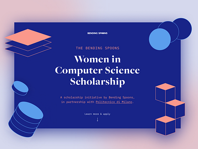 Presenting the Women in Computer Science Scholarship bending spoons branding computer computer science education engineering female milan politecnico scholarship stem tech ui university web website design women