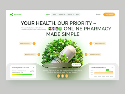 Web-design for Healthcare - Healium design graphic design healthcare interface platform product product design service startup ui uiux ux web web platform website