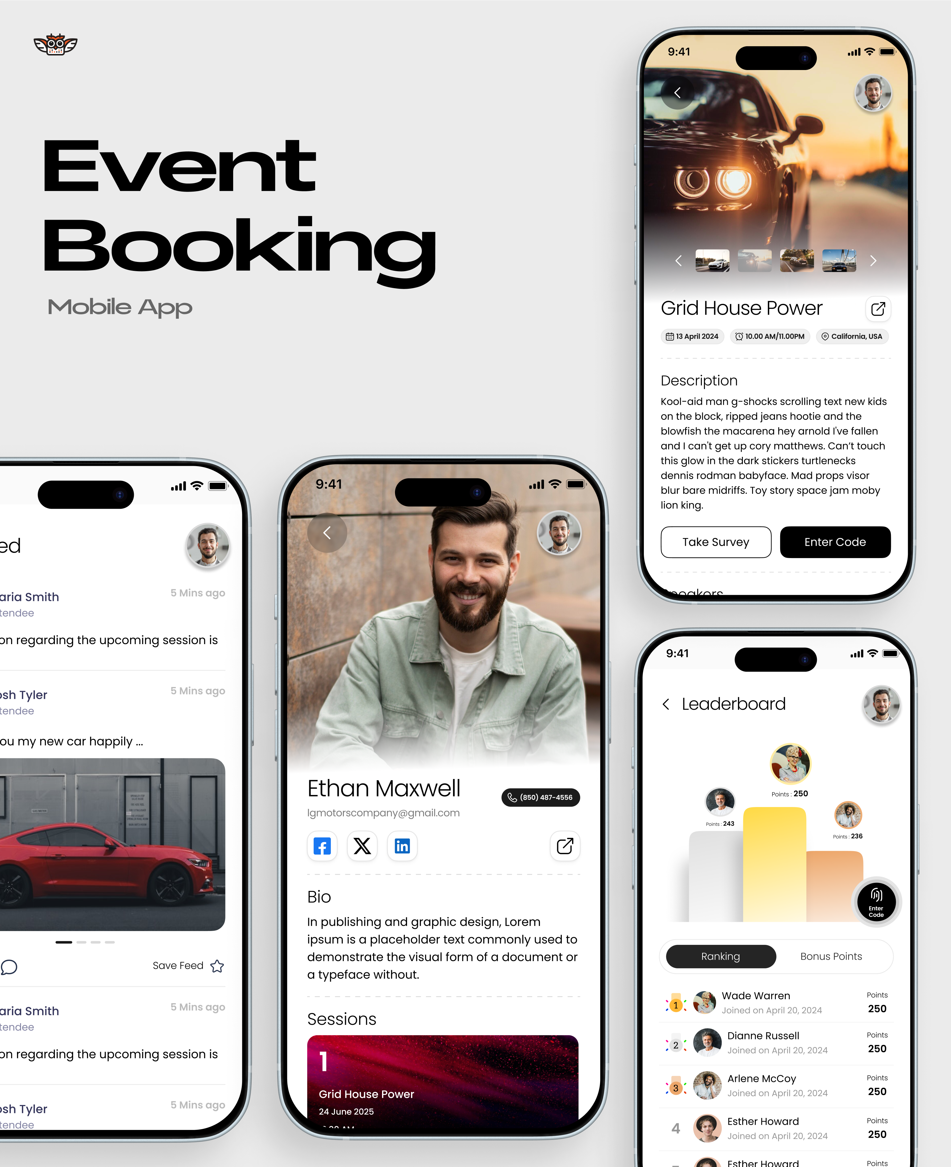 Event Booking Mobile App app app design booking apps craxinno craxinnotechnologies design designs event event booking event mobile app events figma figma design graphic design mobile mobile app software development ui uiux