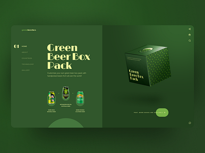 Green Beer Box Pack branding graphic design logo ui