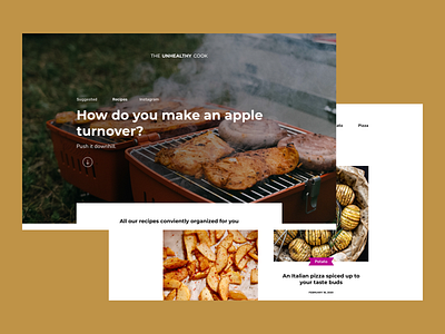 Recipes Blog article blog blogger cms cooking food foodie landing page layout minimal news recipe restaurant theme thumbnail ui ux web design website wordpress