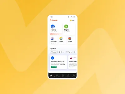 Flipkart Supercoins on Cleartrip animation branding graphic design homepage illustration logo lottie motion design motion graphics travel ui ui ui design user experience ux ux motion