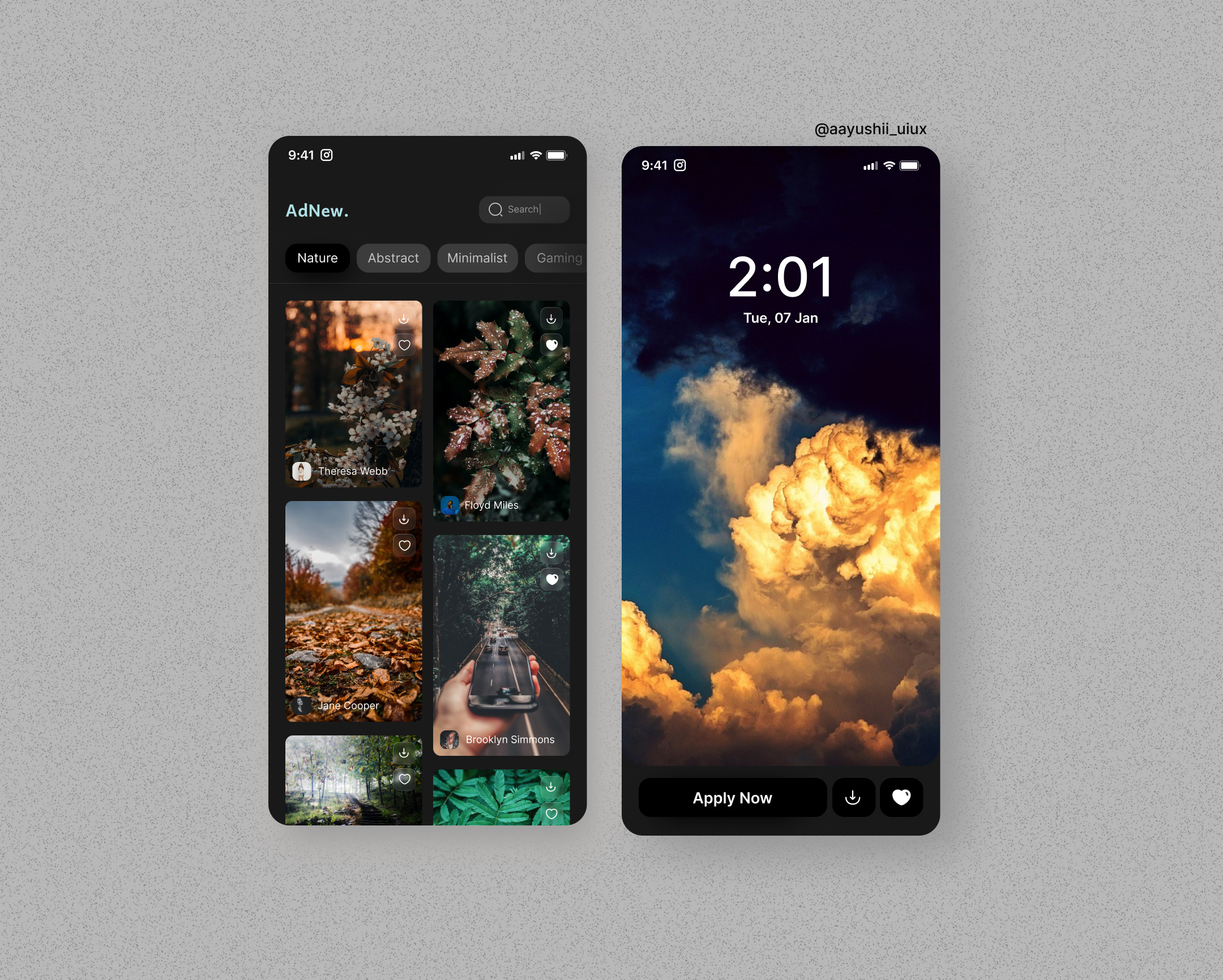 Theme - Mobile App apps design digitalart dribbble figma freelancing graphic design mobileapp theme ui uiux userinterface wallpaper