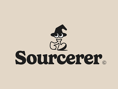 The Sourcerer Logo brand identity branding character design graphic design logo logo design logotype mascot mascot design minimal logo