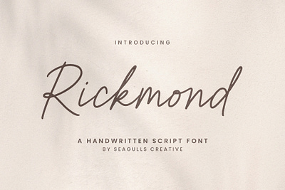 Rickmond Font font handwritten handwritten font lettering script signature signature script