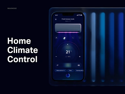 Climate control by Milkinside 3d animation brand branding climate control design graphic design illustration milkinside minimal motion graphics smart smarthome temperature ui visual