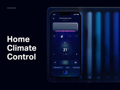 Climate control by Milkinside 3d animation brand branding climate control design graphic design illustration milkinside minimal motion graphics smart smarthome temperature ui visual