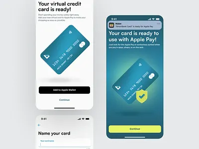 Fintech App - add Card to Apple Pay app apple pay apple wallet clean credit card design finance finance app fintech fintech app ios ios app minimal mobile app mobile design mobile ui modern ui ux virtual card