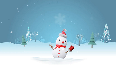 Snowman - Festive Card animation graphic design motion graphics