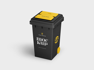 Rubbish Bin bin container dustbin garbage industrial logo mobile mockup mockups plastic rubbish rubbish bin trash waste wheeled wheels