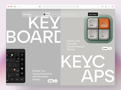 Keyboard - Hero Section dribbble exploration figma key keyboard landingpage ui webiste