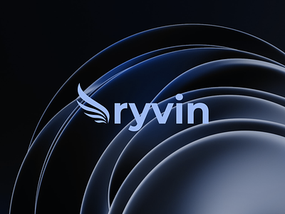 Ryvin - Logo abstract branding design future gradient identity innovative intelligent logo logotype mark passionate vector wise