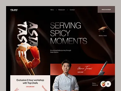 Website for a HoReCa Brand ✦ Ta-Mi design interface product service startup ui ux web website