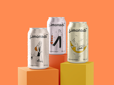 Limonadi - Brand identity & package design for beverage product beverage product bottle design branding clean colors drink package design graphic design illustration logo package package design