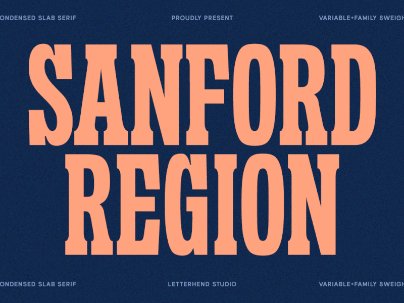 Sanford Region - Variable Font freebies weight font