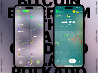 Coins bitcoin blockchain btc crypto cryptocurrency dashboard ethereum forex homepage interface investor ios iphone mobile money news trader trading