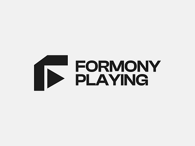 Formony Playing branding design graphic design letter mark logo design letter mark logo designs logo logo book logo design logo design inspiration logo design inspirations logo inspiration streaming logo streaming logo design tech logo technology logo video platform logo design