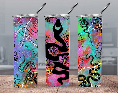 Snake 20oz and 30oz Straight Skinny Tumbler Design animal