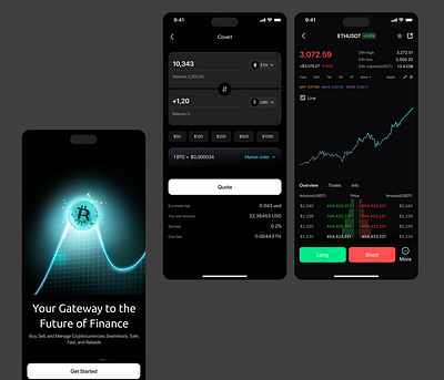 Crypto Trading App app design crypto trading cryptocurrency design fintech fintech design interface ios market mobile app mobile application mobileapp product design stock exchange stock market trading app ui ui design uiux ux